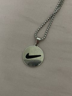 Gold/black Swoosh chain & pendant necklace for men and women  (Nike-inspired), premium stainless steel