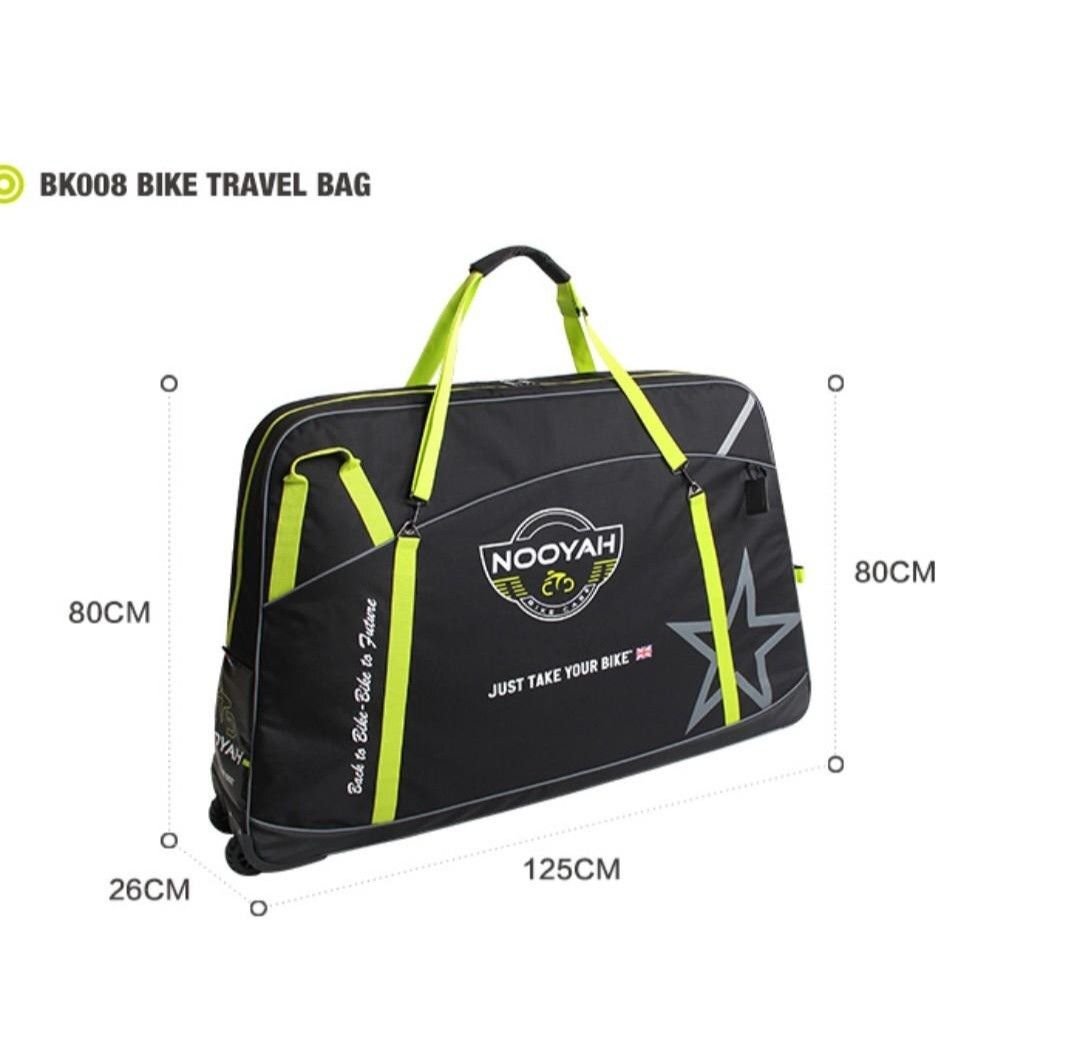 Bike Bag Nooyah Bike Travel Case With Wheels, Sports Equipment