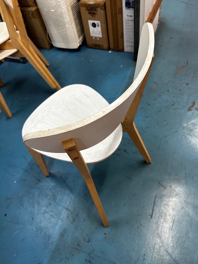 NORDMYRA Chair, white/birch IKEA, Furniture & Home Living, Furniture ...