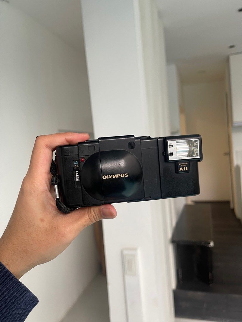 Olympus XA with A11 Flash Film camera complete with original box and