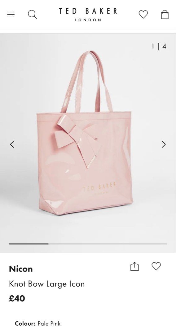 Ted Baker Nicon Knot Bow Large Icon Bag Pink