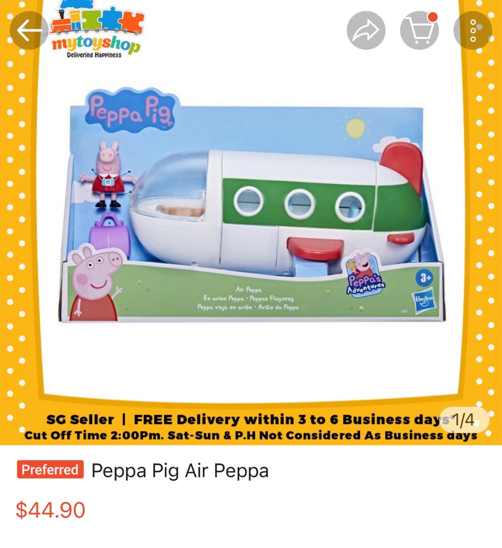 Peppa Pig airplane set, Hobbies & Toys, Toys & Games on Carousell