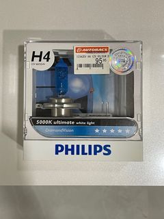NEW Philips H4 5000K Diamond Version