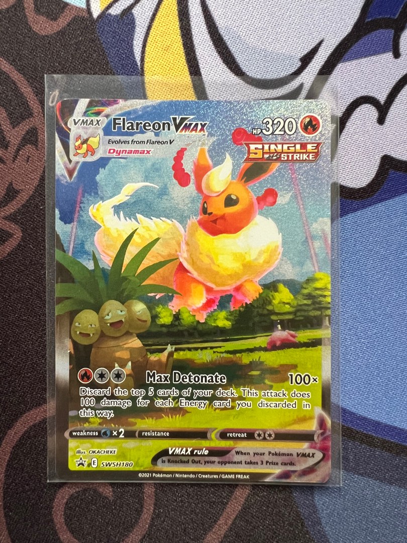 Pokemon Flareon VMAX - SWSH180 - Alternate Art Promo, Toys