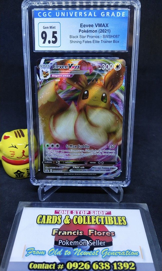 Pokemon GRADED Card - CGC 9.5: EEVEE VMAX # SWSH087 (BLACK STAR