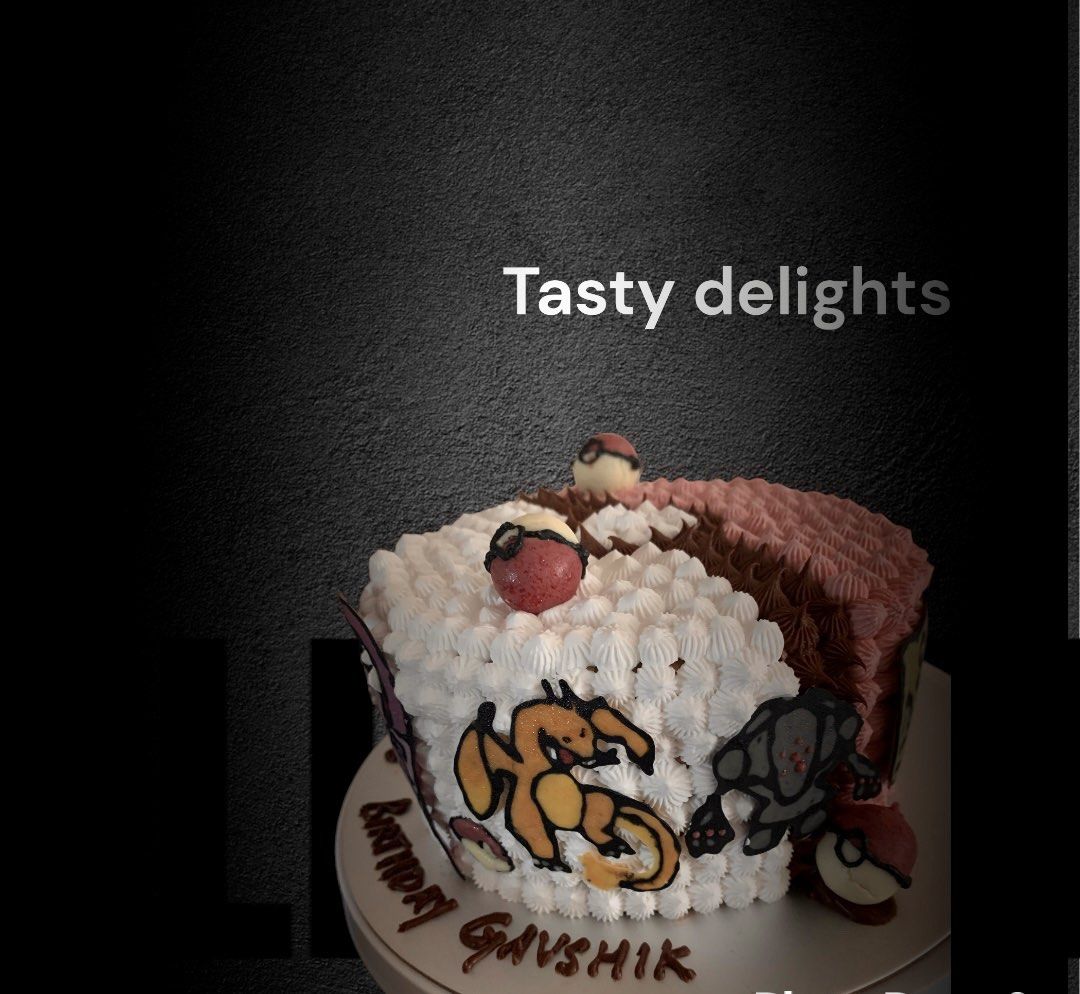pokmon cake,pokmon party,Birthday cake,customised cakes,customized cake,homemade  cake,fresh cream cake,natural color cake,pokmon cards cake, Food & Drinks,  Homemade Bakes on Carousell