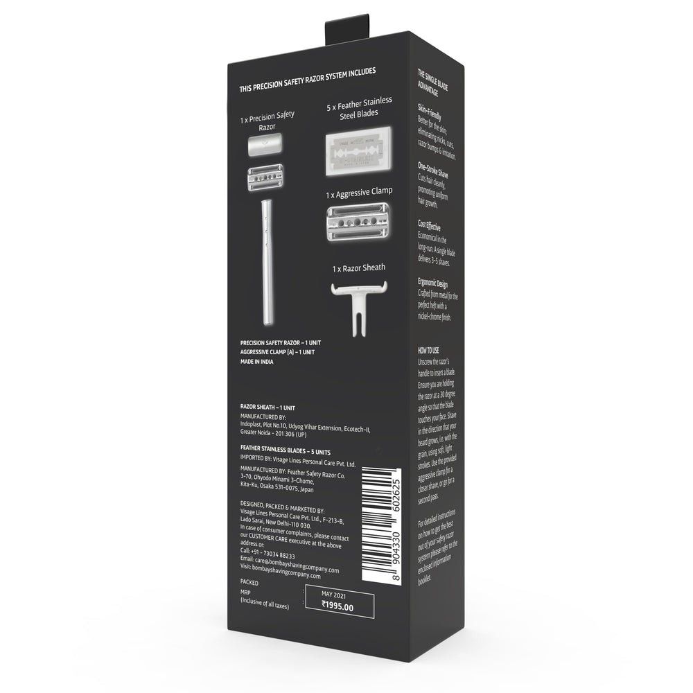 Percision Razor PRECISION SAFETY RAZOR FOR MEN - SILVER EDITION, 美容&個人護理, 男士美容 & 護理 ...