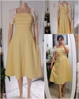 SALE❗Premium Pastel Yellow Dress