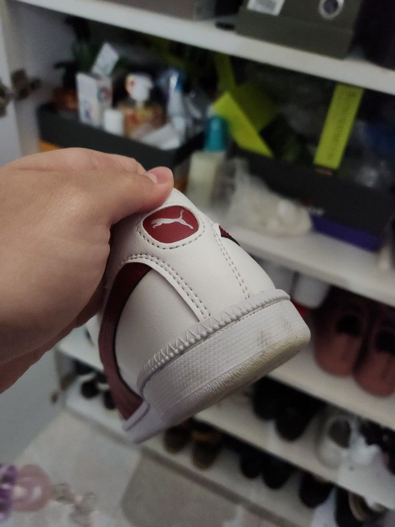 Puma white with red stripe hot sale