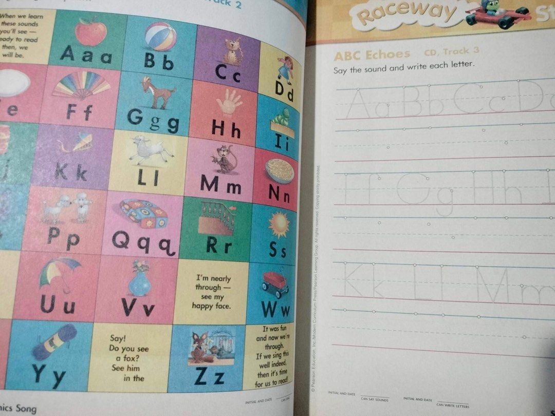 Raceway Book Sing Spell Read Write English never used, Hobbies & Toys