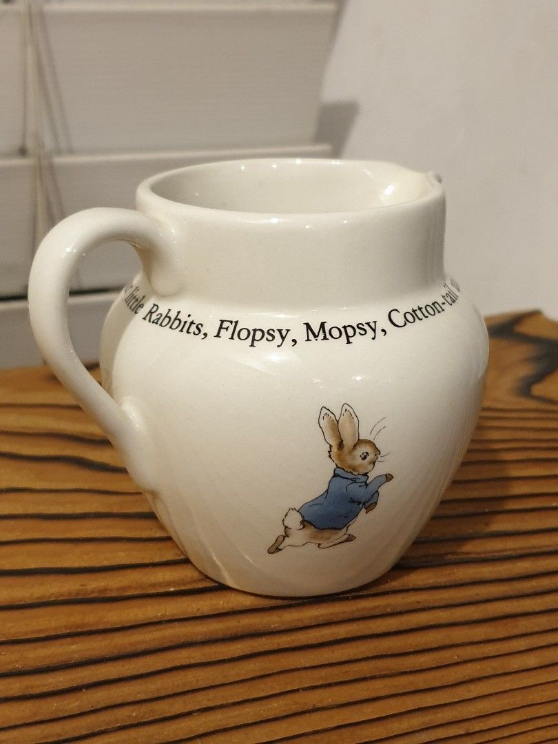 Rare Peter Rabbit milk jug by Wedgwood, Hobbies & Toys, Memorabilia