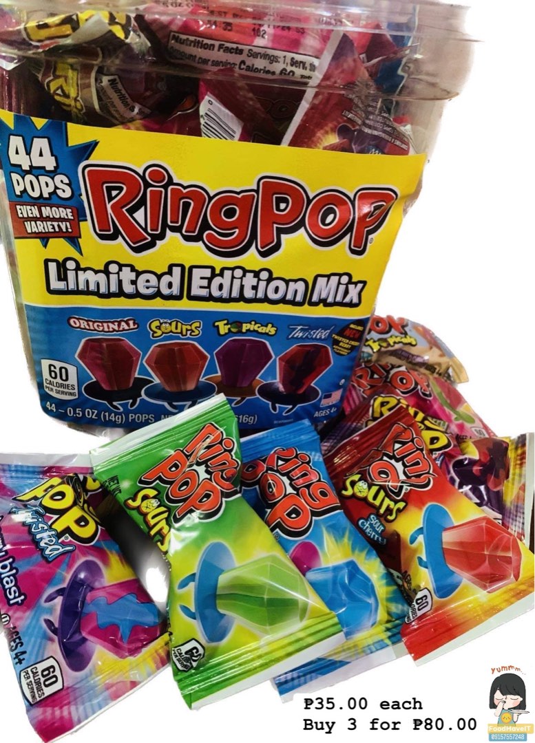 Ring Pop Limited Edition Mix, Food & Drinks, Other Food & Drinks on ...