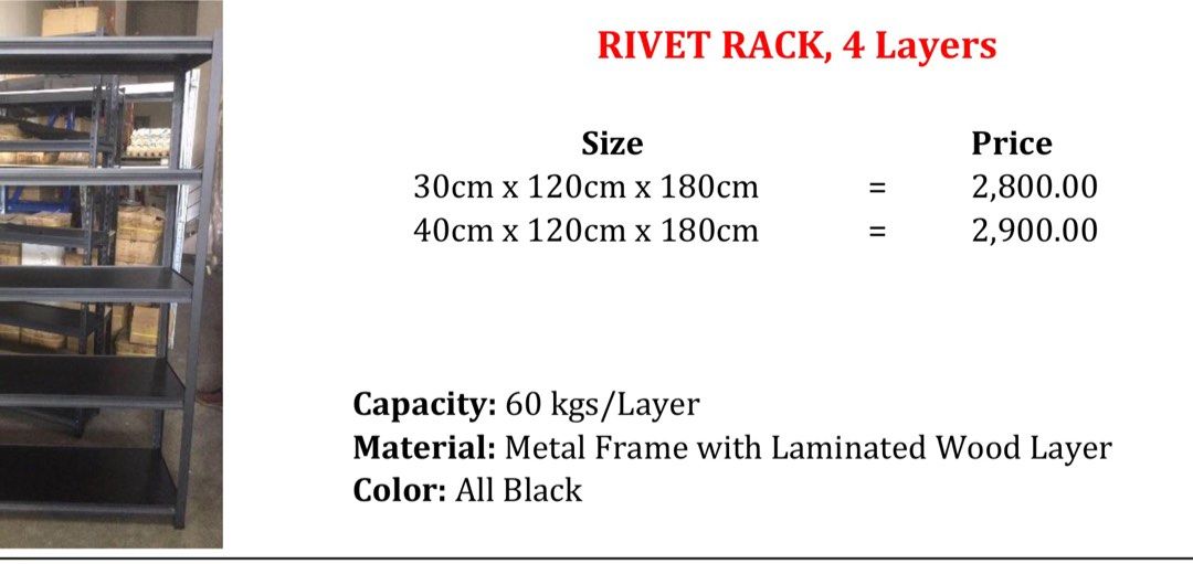 RIVET RACKS, Furniture & Home Living, Furniture, Shelves, Cabinets ...