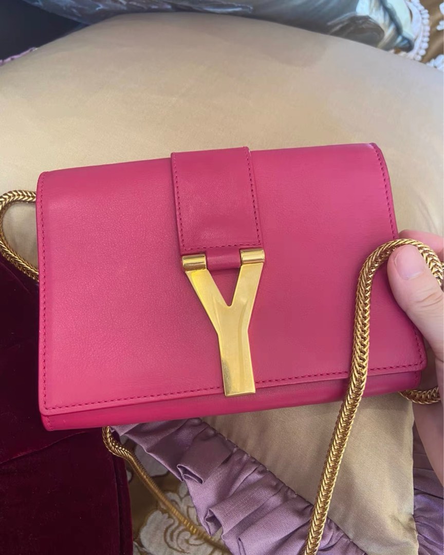 saint laurent ysl woc rose red pink, Women's Fashion, Bags & Wallets