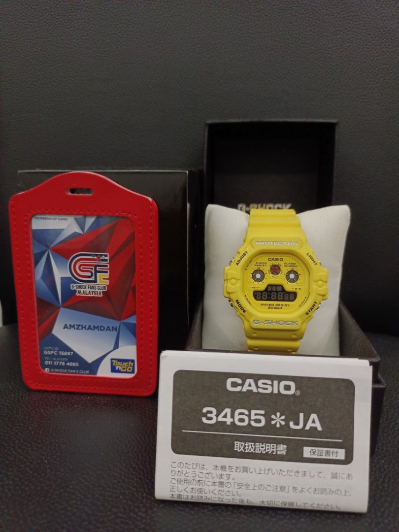 SeeHere Japan Set Gshock DW5900RS 9JF Tapak kaki kucing kuning