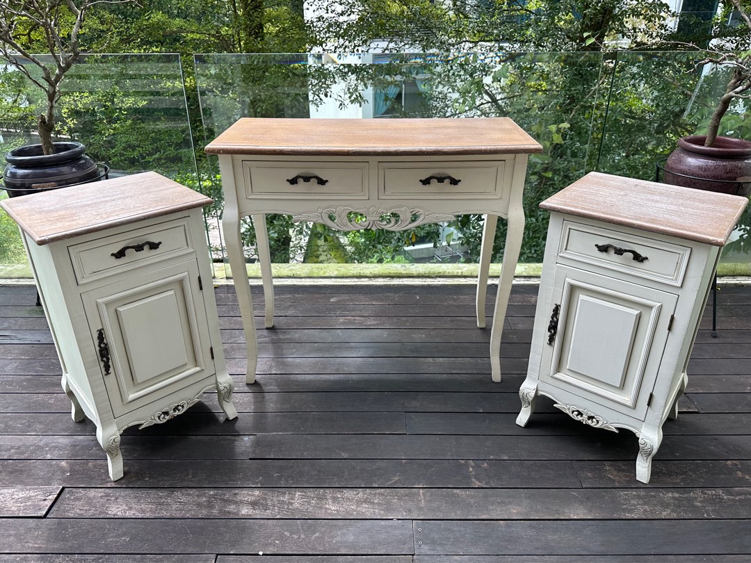 Set of bedside tables and entrance table, Furniture & Home Living