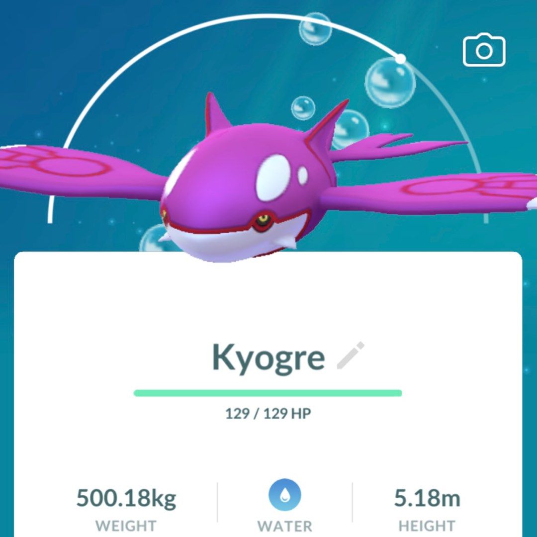 Shiny Kyogre (Pokemon GO) (iOS/Android), Video Gaming, Gaming