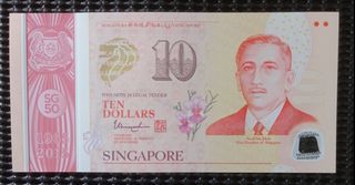 Singapore SG50 Polymer $10 note.