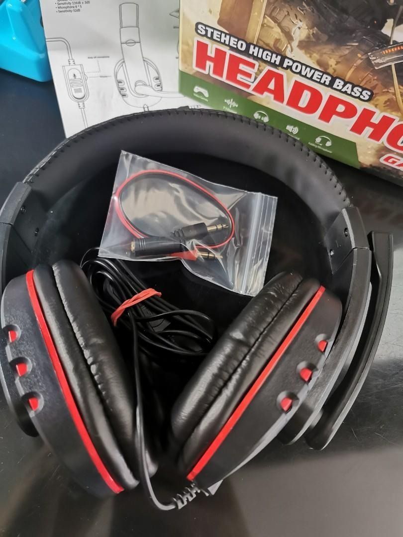 Stereo high power bass headphone gaming store
