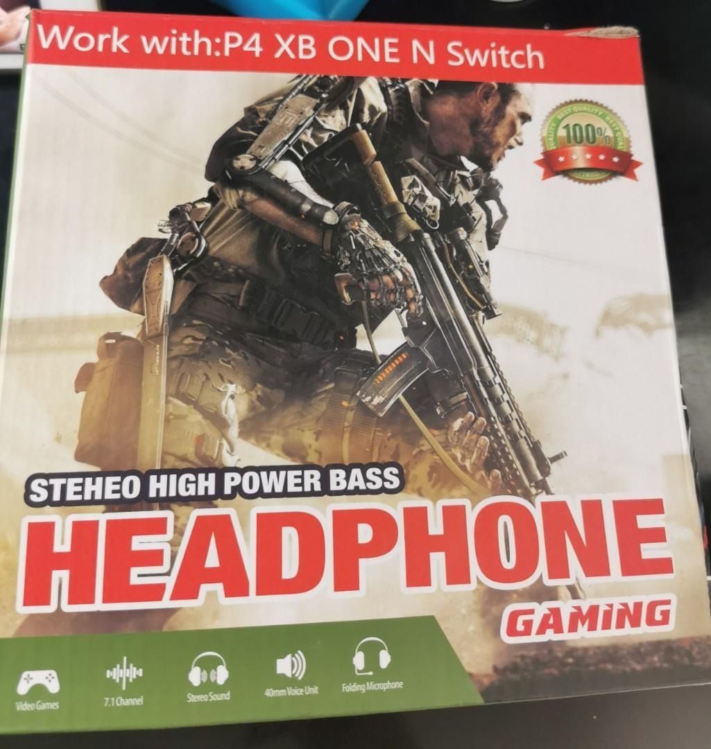Stereo high power bass headphone gaming store