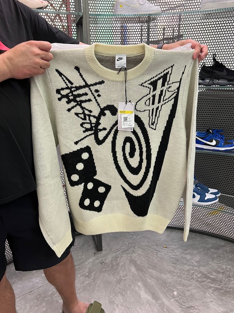 Stussy x Nike Knit Sweater, Men's Fashion, Tops & Sets, Hoodies on