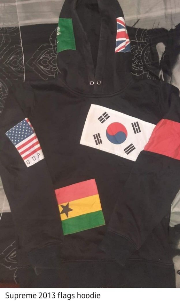 Supreme flag hoodie online