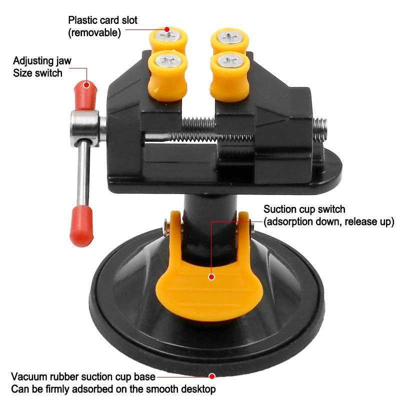 Table Vise Household Workbench Toggle Clamp Pliers Adjustable Jaw Screw ...