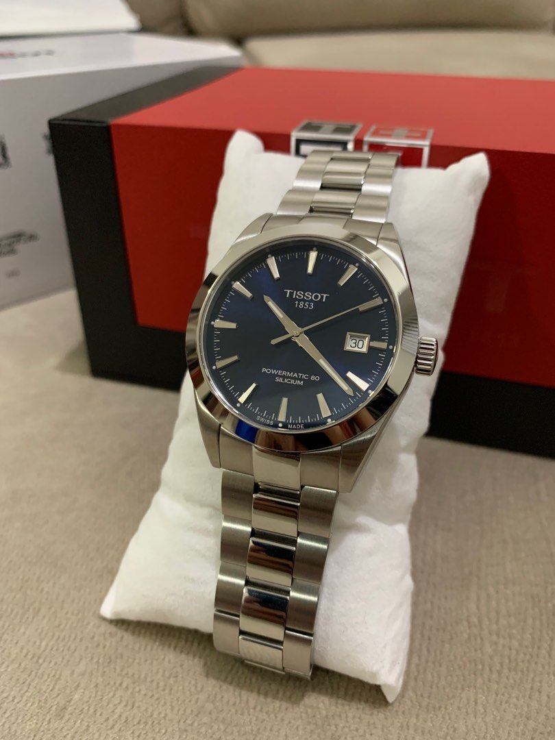 Montre Tissot Gentleman Powermatic 80 Homme - Cadran Ice Blue - Automatique - Acier - Occasion Avec Boîte