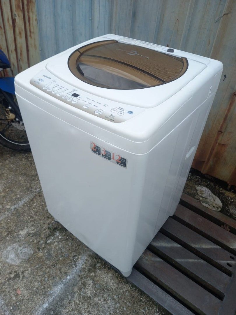 TOSHIBA TOP LOAD WASHING MACHINE 10 KG, TV & Home Appliances, Washing