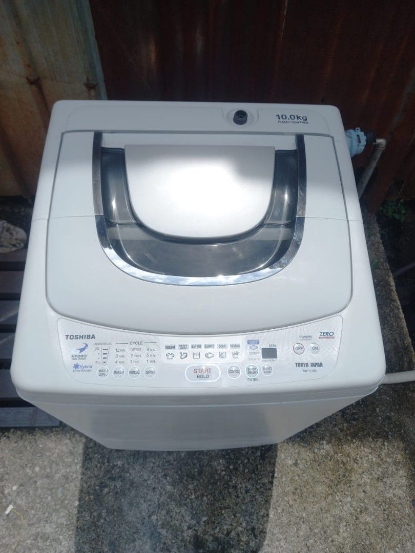 TOSHIBA TOP LOAD WASHING MACHINE 10 KG, TV & Home Appliances, Washing
