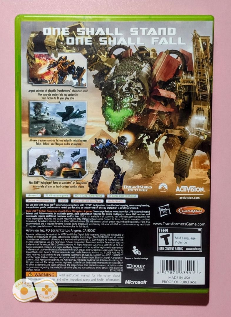 Transformers Revenge of the Fallen [XBOX 360 Game] [NTSC / ENGLISH