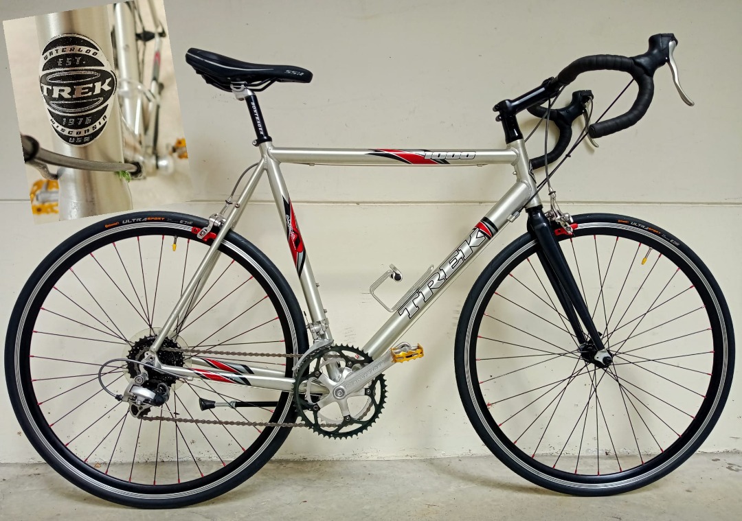 Trek 1000 vintage road bike brushed aluminium size 60cm XL