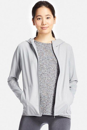 Uniqlo airism uv cut mesh zip up hoodie cheap