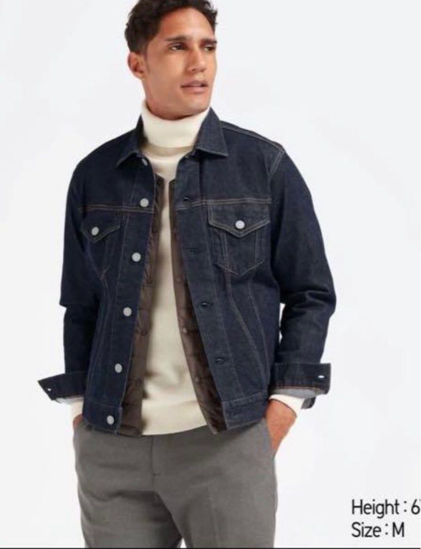 Denim jacket men uniqlo discount