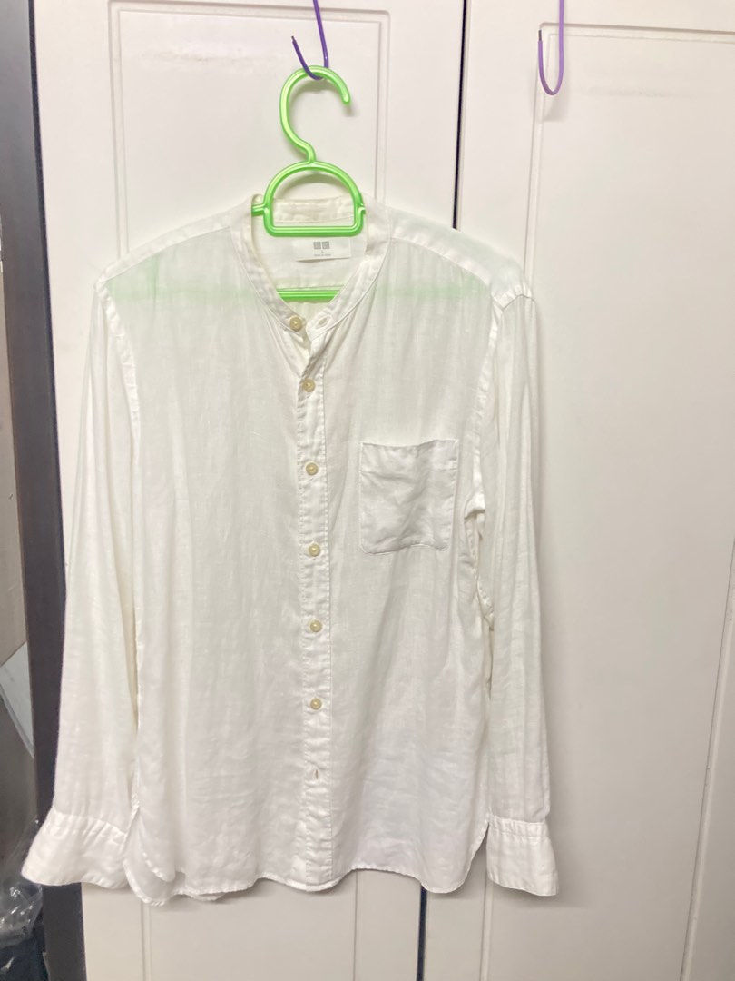 Uniqlo linen Shirt, Men's Fashion, Tops & Sets, Formal Shirts on Carousell