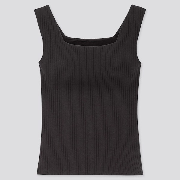 Square Neck Bra Top In Black