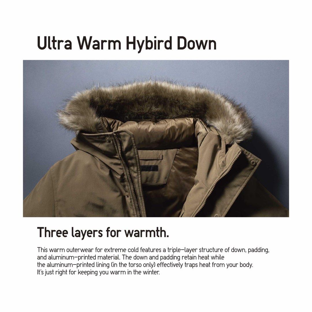 UNIQLO ultra warm hybrid Coat, Men's Fashion, Coats, Jackets and Outerwear  on Carousell