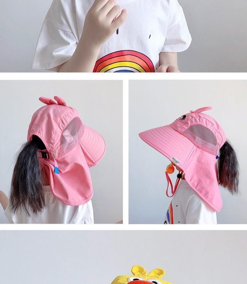 Unisex Kids Fishing Cap with String Casual UV Protection Neck Cover Sun Hat,  Babies & Kids, Babies & Kids Fashion on Carousell