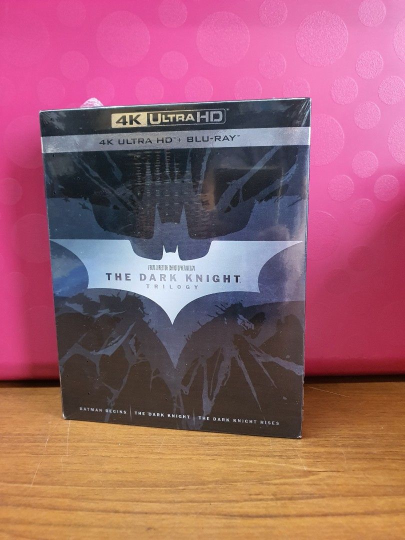 USA Blu Ray 4K UHD - Dark Knight Trilogy (Batman Begins / The Dark Knight /  The Dark Knight Rises, 9 Discs), Hobbies & Toys, Music & Media, CDs & DVDs  on Carousell