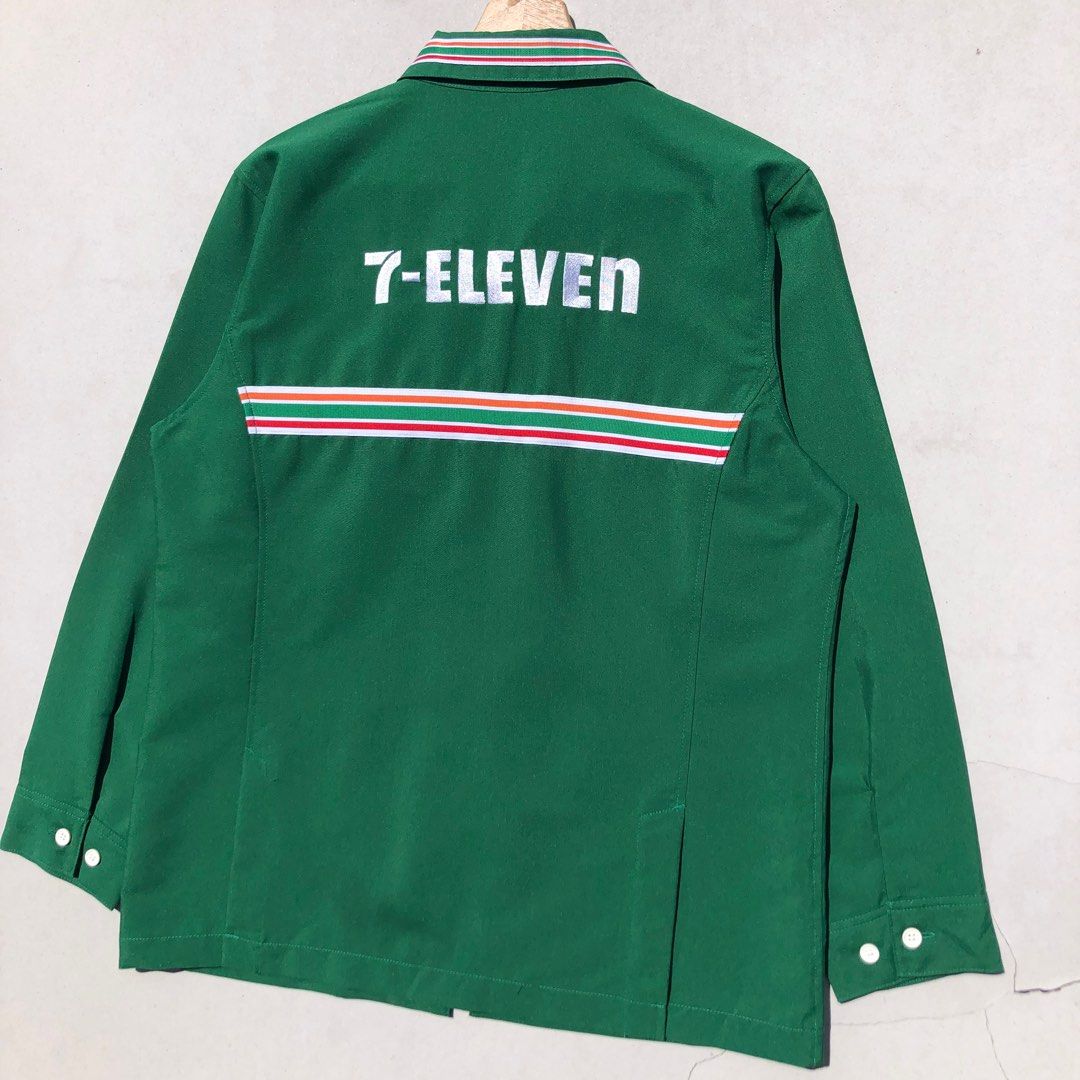 Vintage 7ELEVEN Uniform Shirt/Jacket Zip Up, Men's Fashion, Coats