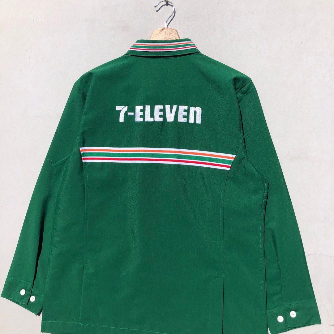 Vintage 7ELEVEN Uniform Shirt/Jacket Zip Up, Men's Fashion, Coats