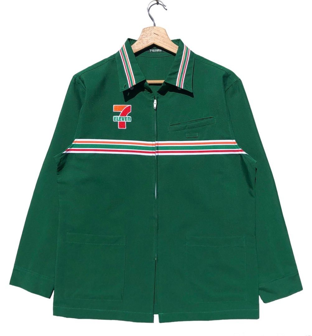 Vintage 7ELEVEN Uniform Shirt/Jacket Zip Up, Men's Fashion, Coats