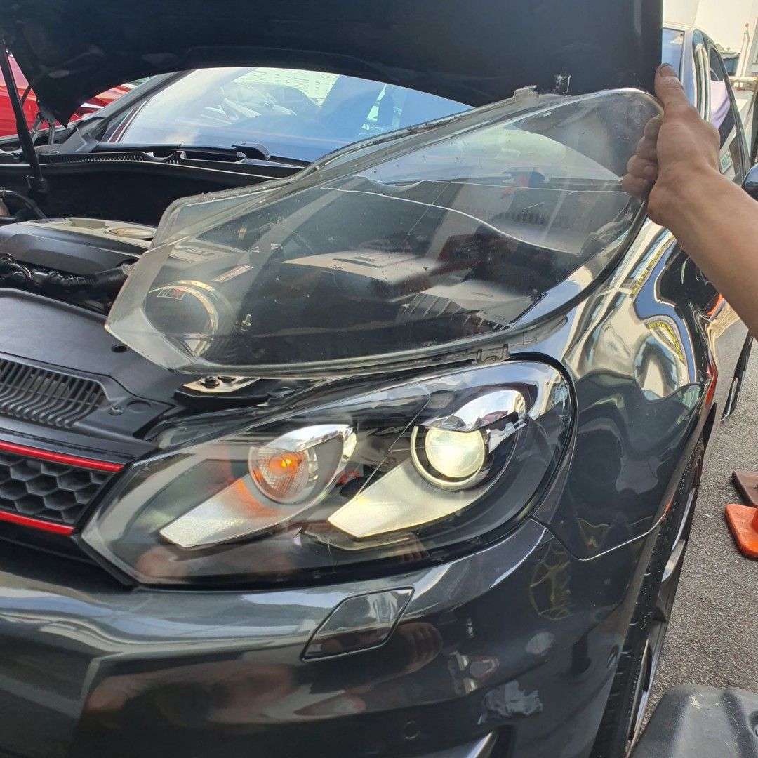 VW headlights Lens Replacement MK6 Golf GTI, Car Accessories, Electronics & Lights on Carousell