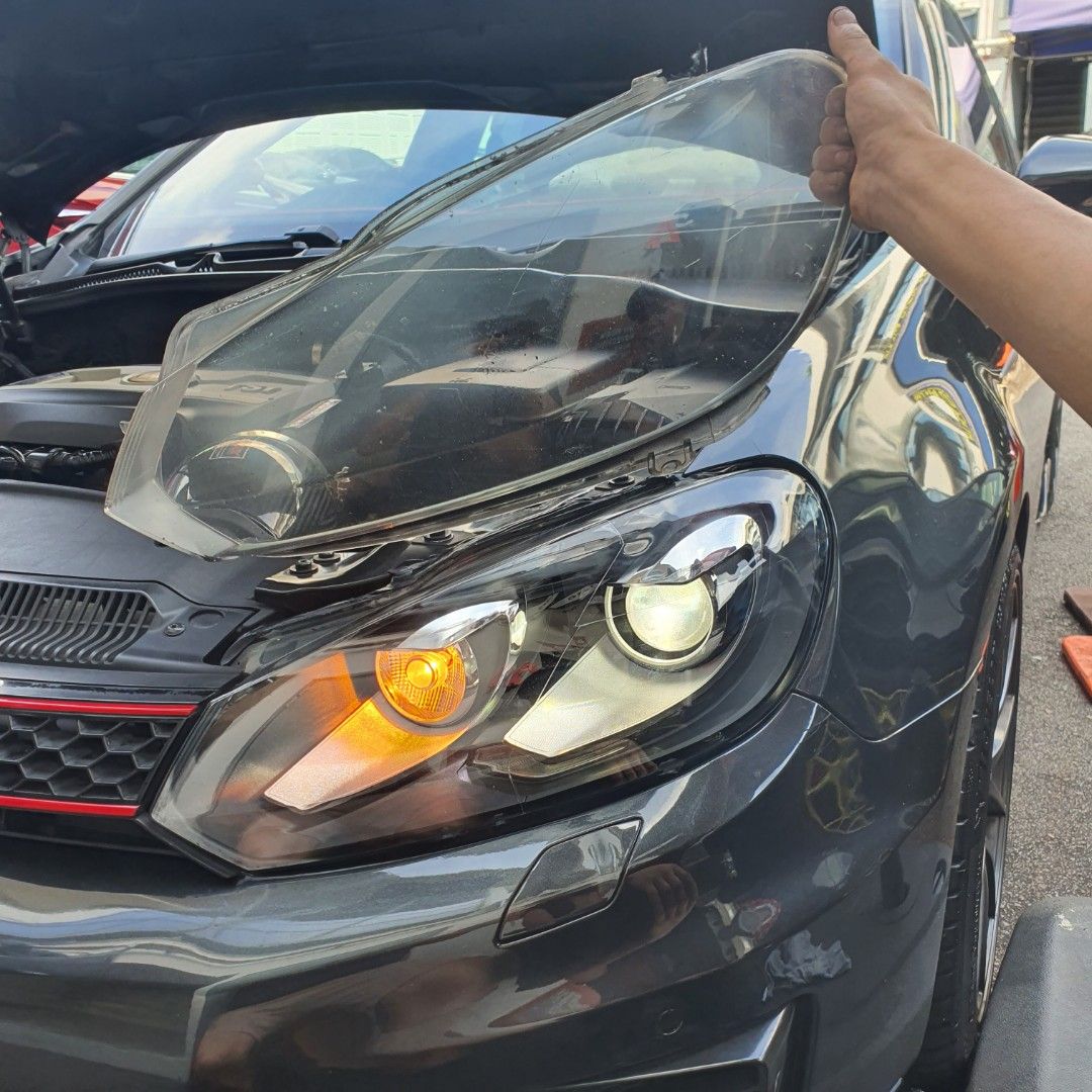 VW headlights Lens Replacement MK6 Golf GTI, Car Accessories, Electronics & Lights on Carousell