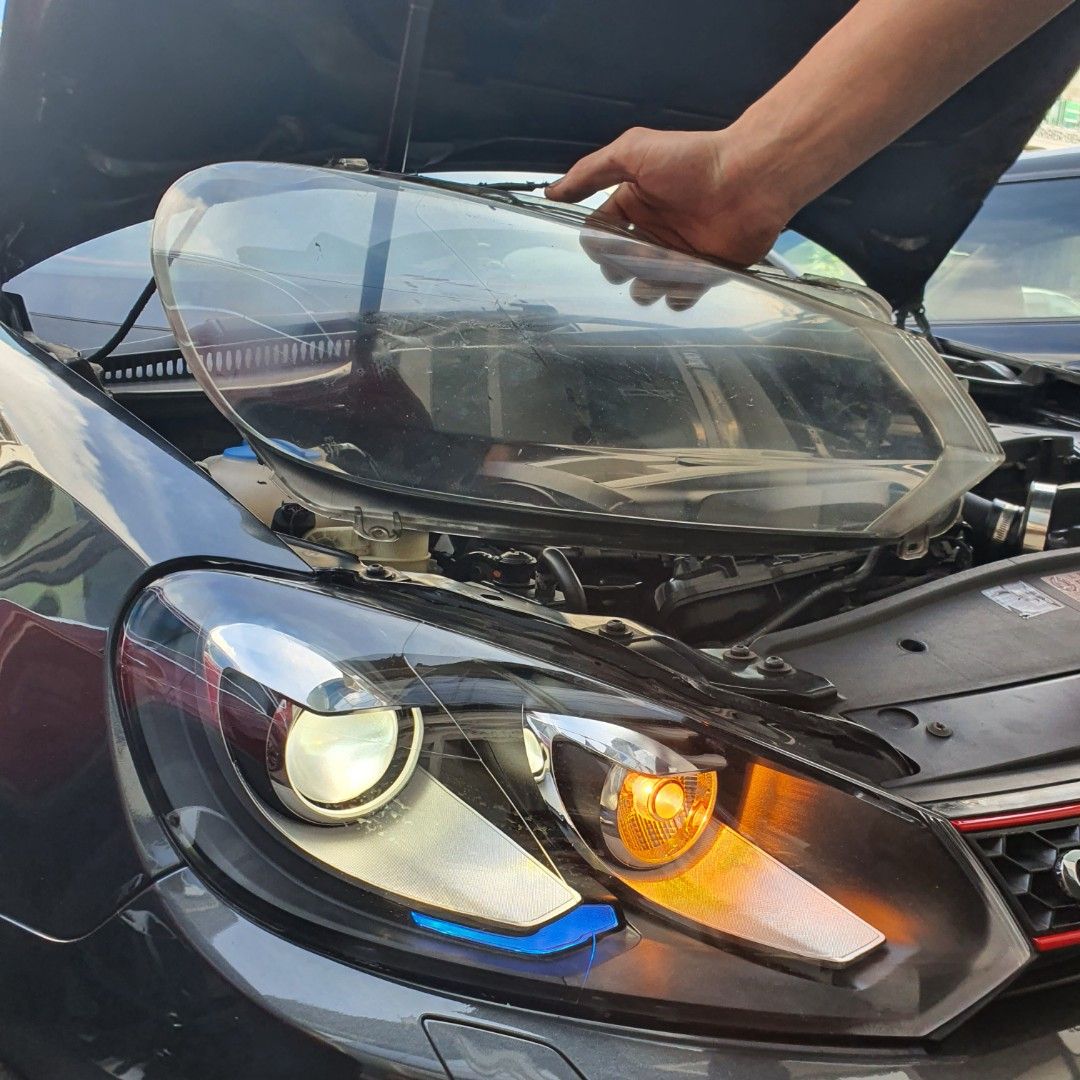 VW headlights Lens Replacement MK6 Golf GTI, Car Accessories, Electronics & Lights on Carousell