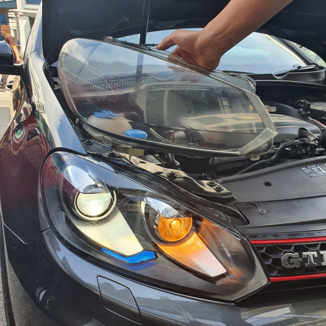 VW headlights Lens Replacement MK6 Golf GTI, Car Accessories, Electronics & Lights on Carousell