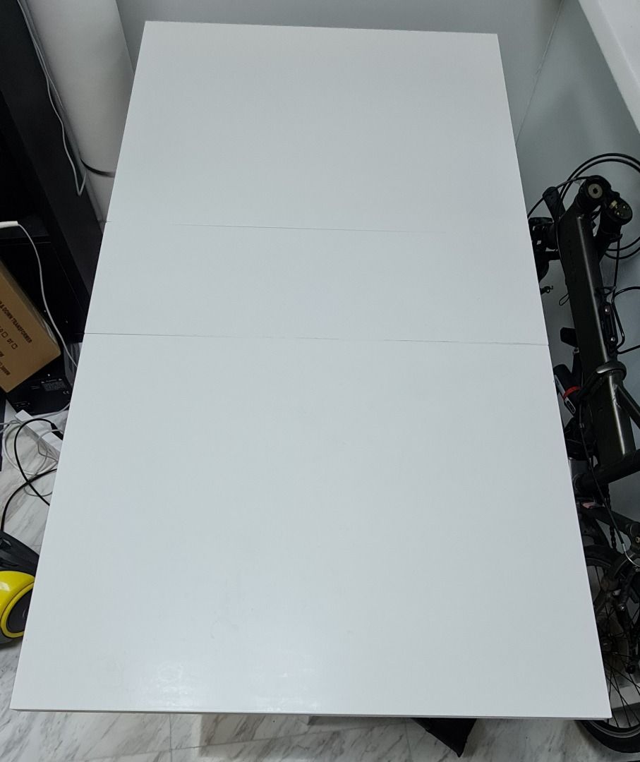 White IKEA Norden Folding Dining Table, Furniture & Home Living, Furniture, Tables & Sets on