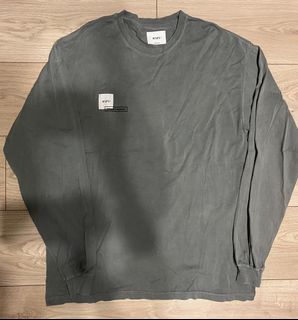 Wtaps long sleeve L/S washed tee grey size 2