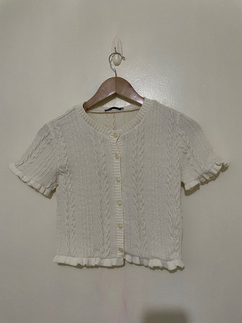 Zara cable knit top on Carousell