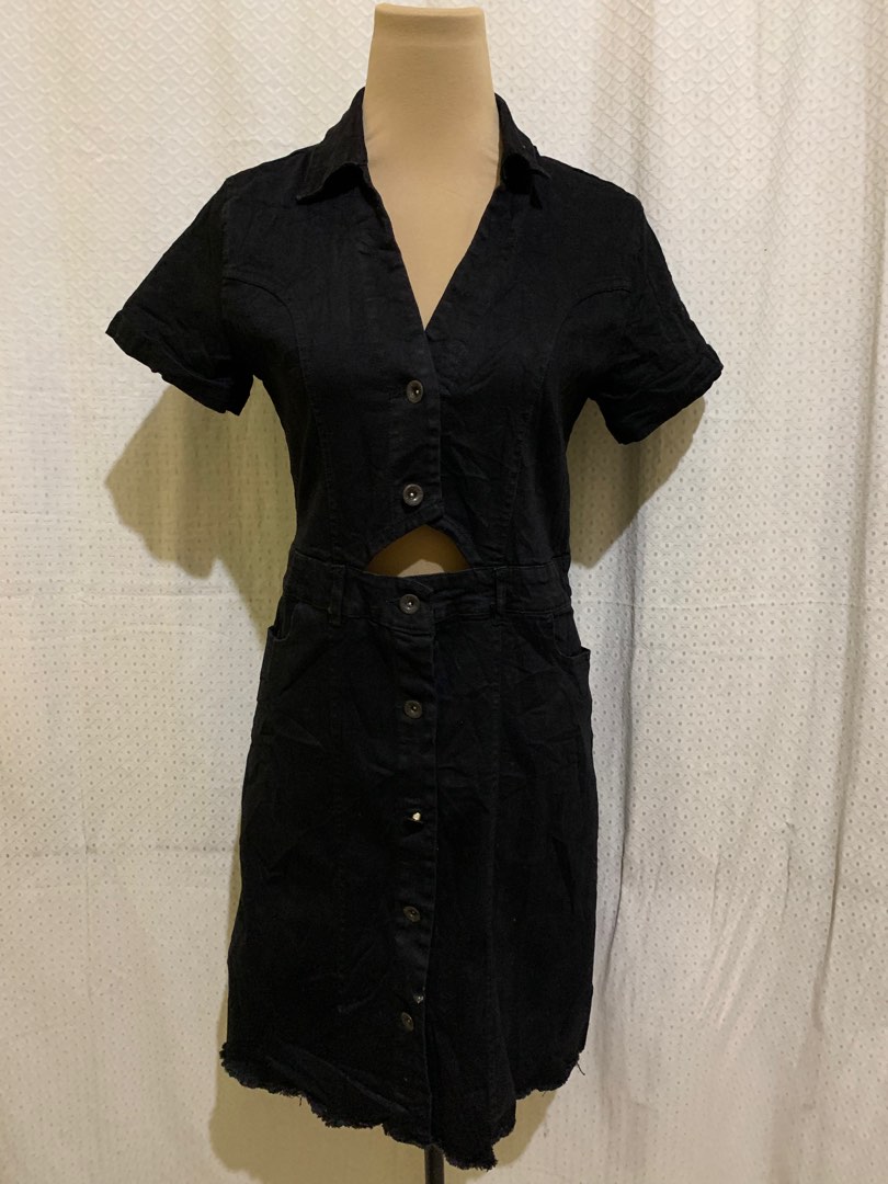Zara denim black dress, Women's Fashion, Dresses & Sets, Dresses on